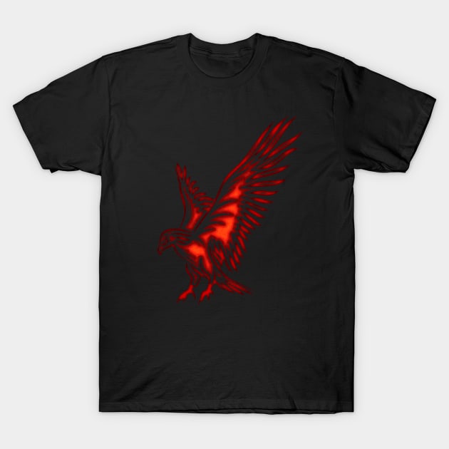 Flying Eagle, red T-Shirt by yulia-rb